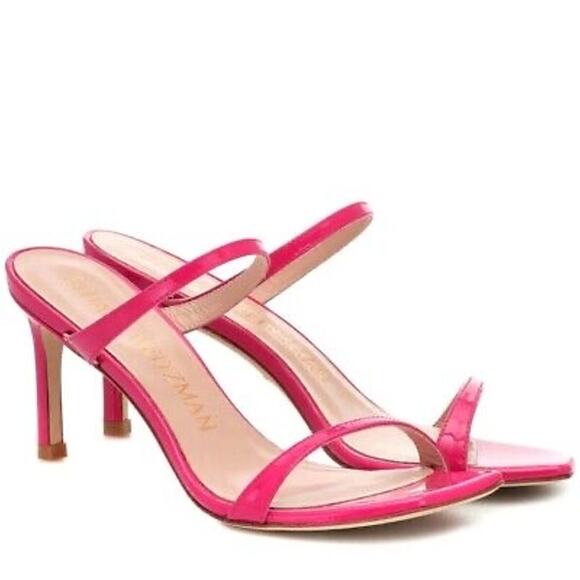 Stuart Weitzman Aleena 75 Patent Sandal Women's Pink 6 - Picture 1 of 6